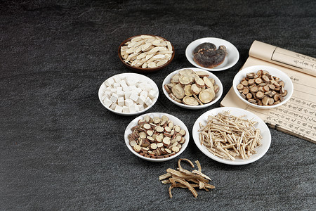 中医药斗背景与药材文化